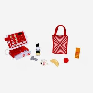 Target Toy Cash Register w/ Food Accessories & Coins (No Paper Money